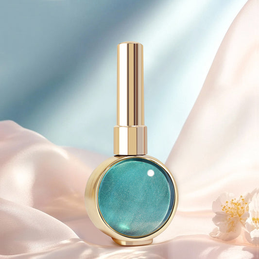 Meow Beauty SR Icy Blue Cat Eye Gel Polish – Magnetic Light Beam Effect | Cool Metallic Shine