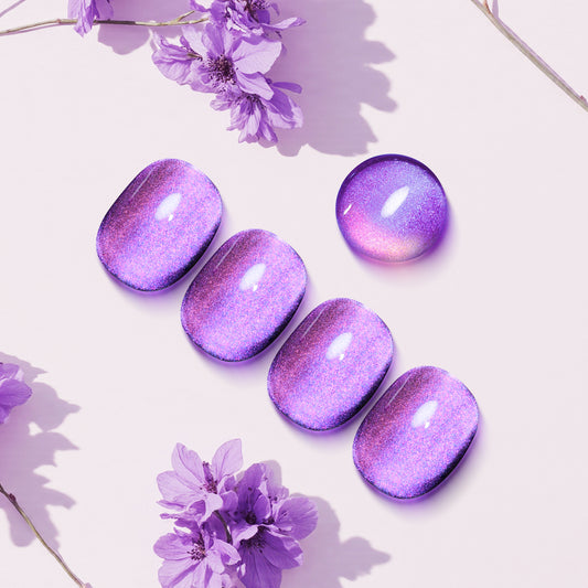 Meow Beauty  Purple Cat Eye Gel Polish – Amethyst Dream Beam