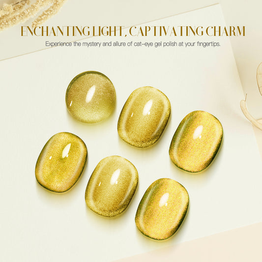 Meow Beauty Yellow Cat Eye Gel Polish – Golden Beam Illusion