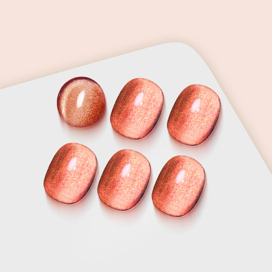 Meow Beauty Orange-Red Cat eye Gel Polish – Vibrant & Bold