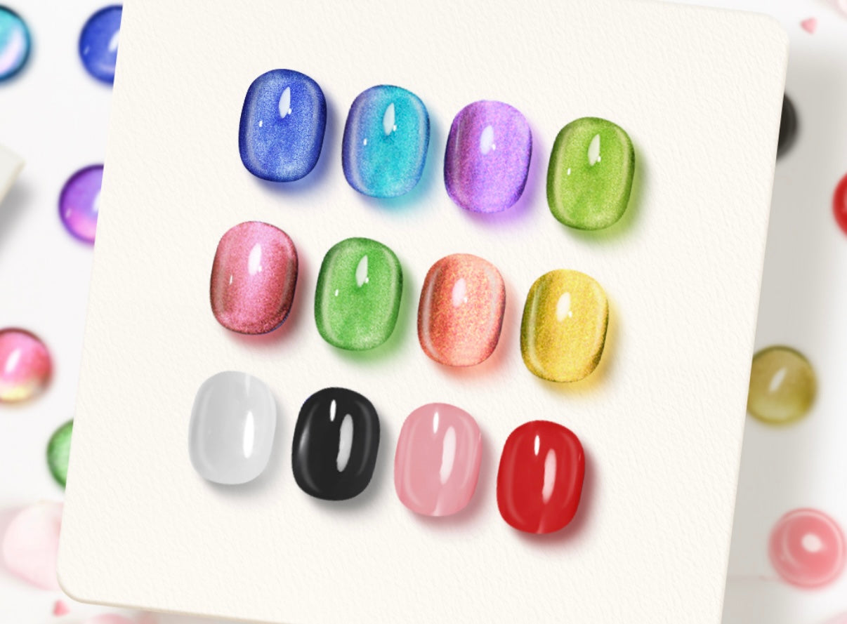 Meow Beauty 15ml Gel Polish Set - Smooth Texture Manicure Kit for Personal & Salon Use Multiple Color Options Long-Wearing Easy Application