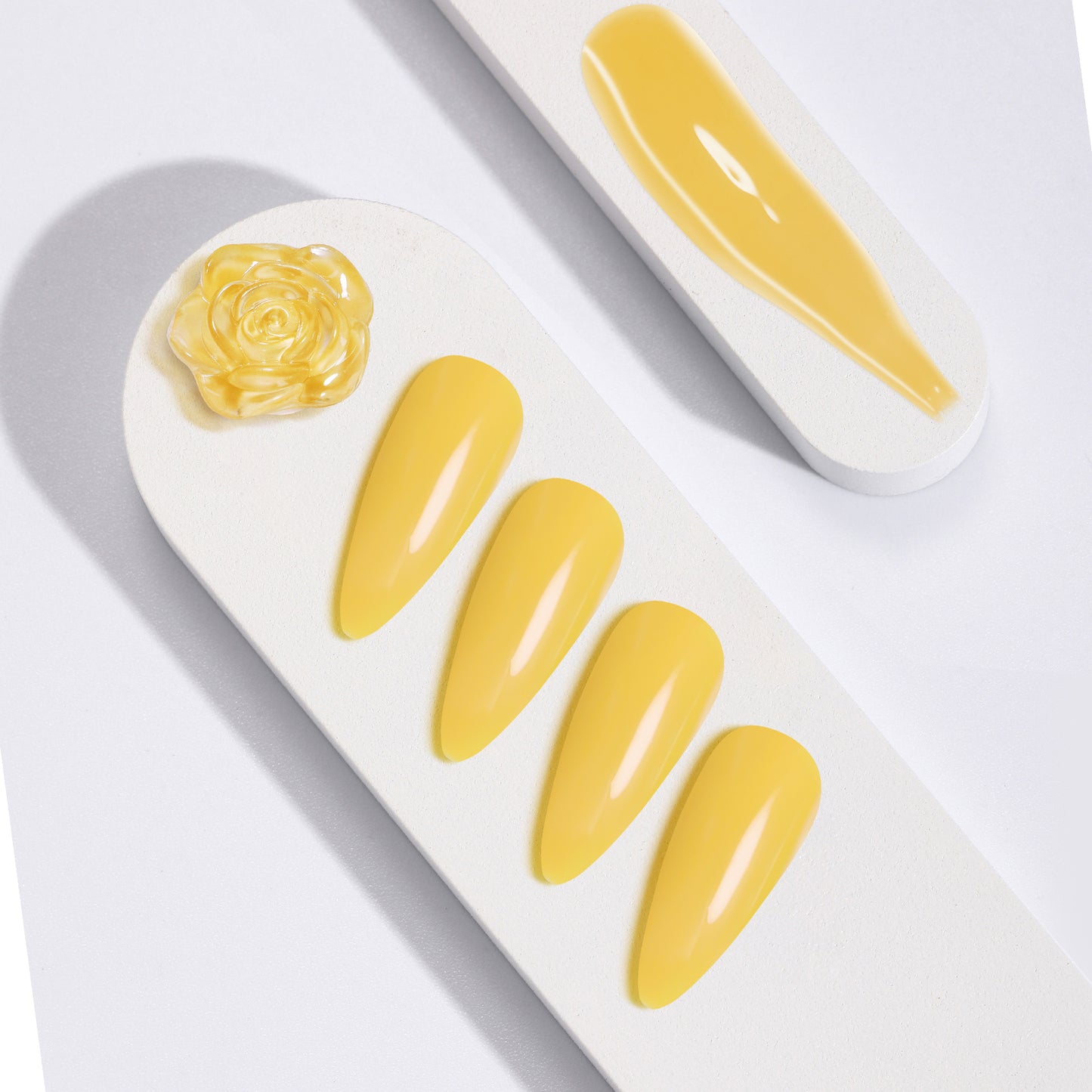 SR Candy-color Lemon Yellow Gel Nail Polish – Cheerful &amp; Sunny Vibes | High-Pigment Shine