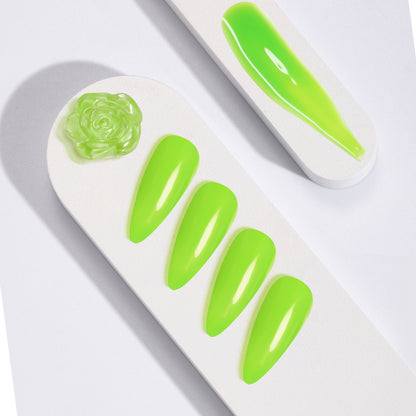 SR Candy-color Neon Lime Green Gel Nail Polish – Bold &amp; Bright | High Gloss Finish