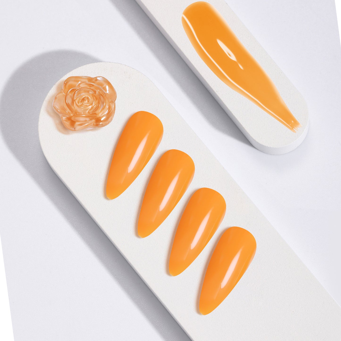 Meow Beauty SR Candy-color Sunset Orange Gel Nail Polish – Vibrant Summer Color | Long-Lasting Shine